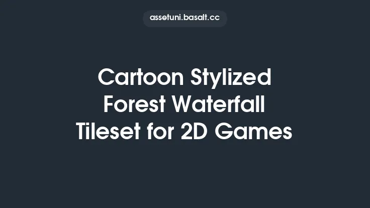 Cartoon Stylized Forest Waterfall Tileset for 2D Games Thumbnail
