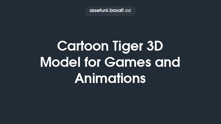 Cartoon Tiger 3D Model for Games and Animations Thumbnail