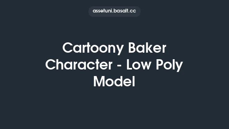 Cartoony Baker Character - Low Poly Model Thumbnail