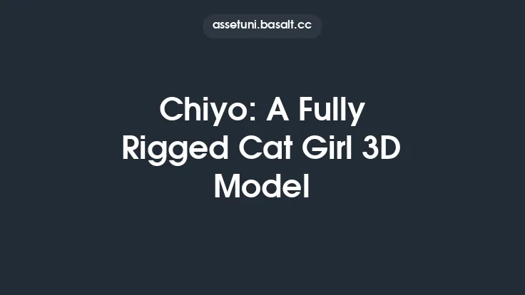 Chiyo: A Fully Rigged Cat Girl 3D Model Thumbnail