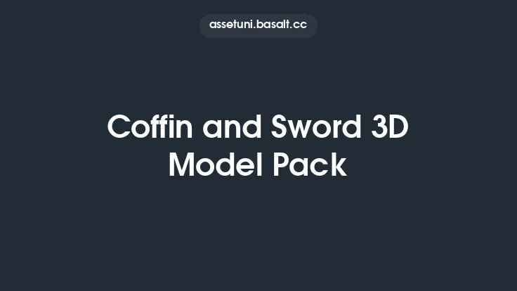 Coffin and Sword 3D Model Pack Thumbnail