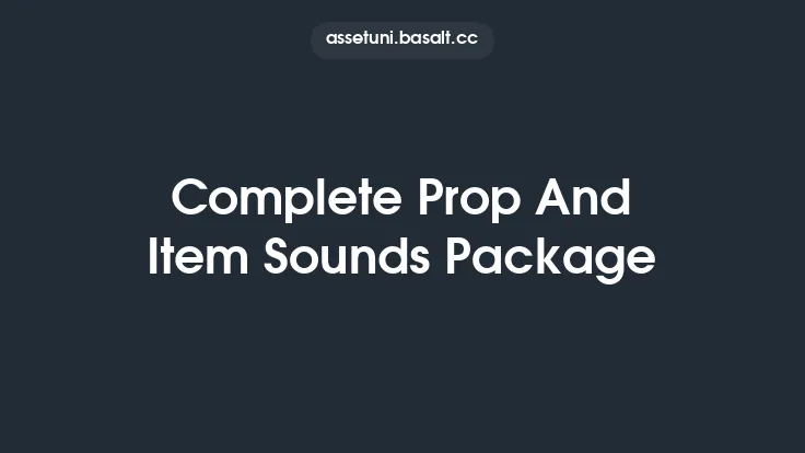 Complete Prop And Item Sounds Package Thumbnail