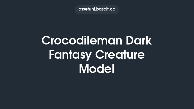 Crocodileman Dark Fantasy Creature Model Thumbnail