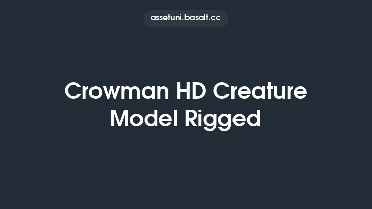 Crowman HD Creature Model Rigged Thumbnail