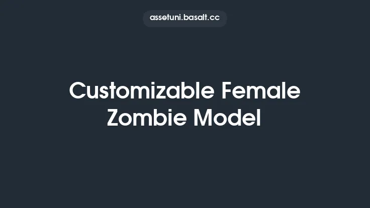 Customizable Female Zombie Model Thumbnail