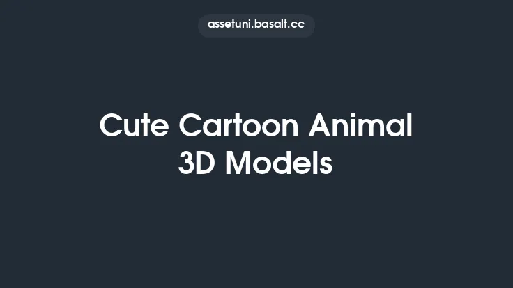 Cute Cartoon Animal 3D Models Thumbnail
