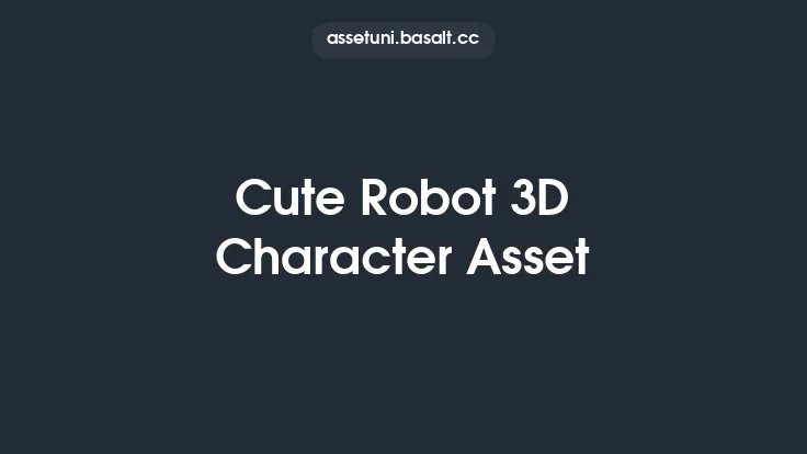 Cute Robot 3D Character Asset Thumbnail