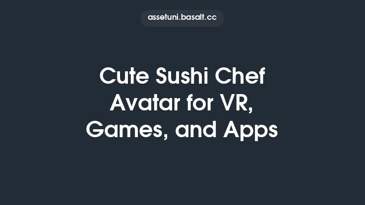 Cute Sushi Chef Avatar for VR, Games, and Apps Thumbnail