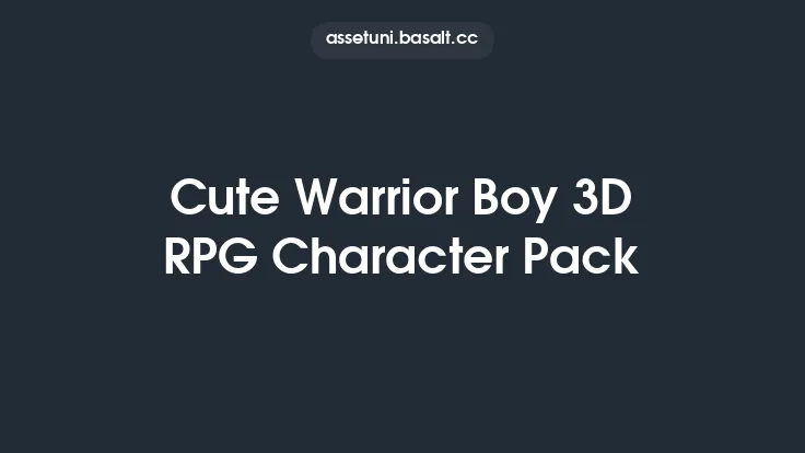 Cute Warrior Boy 3D RPG Character Pack Thumbnail