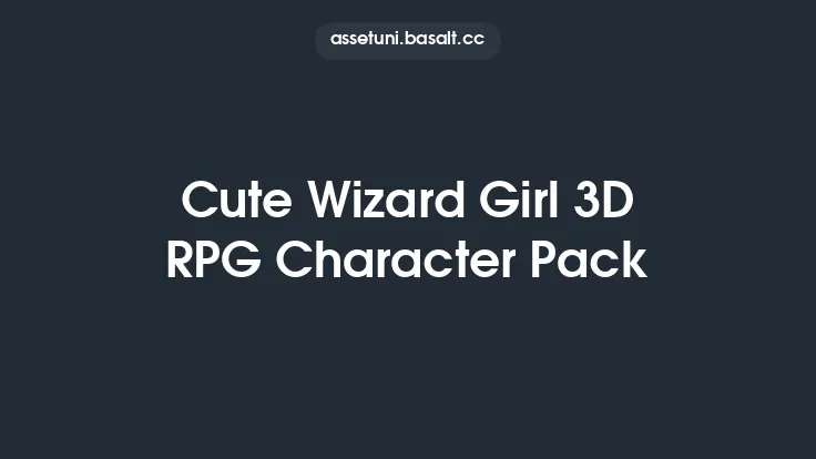 Cute Wizard Girl 3D RPG Character Pack Thumbnail