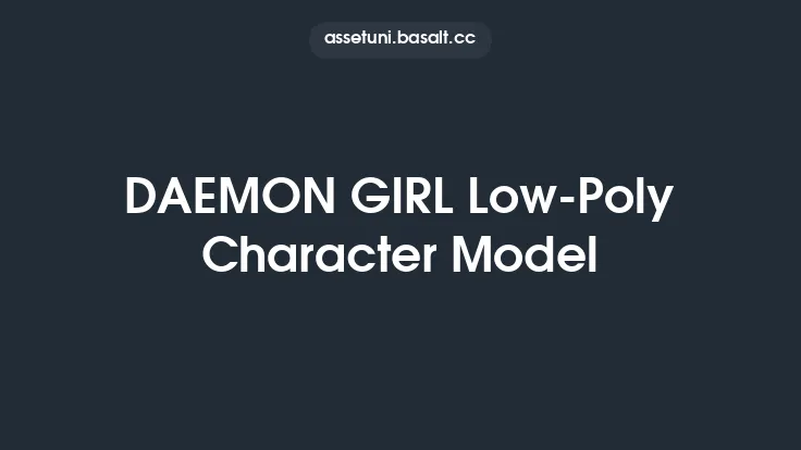 DAEMON GIRL Low-Poly Character Model Thumbnail