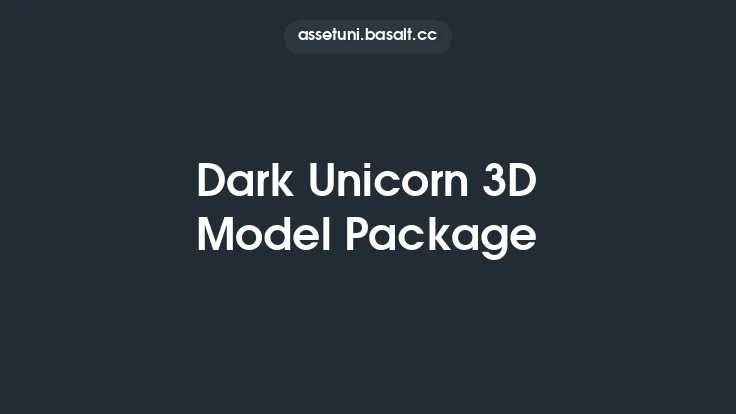 Dark Unicorn 3D Model Package Thumbnail