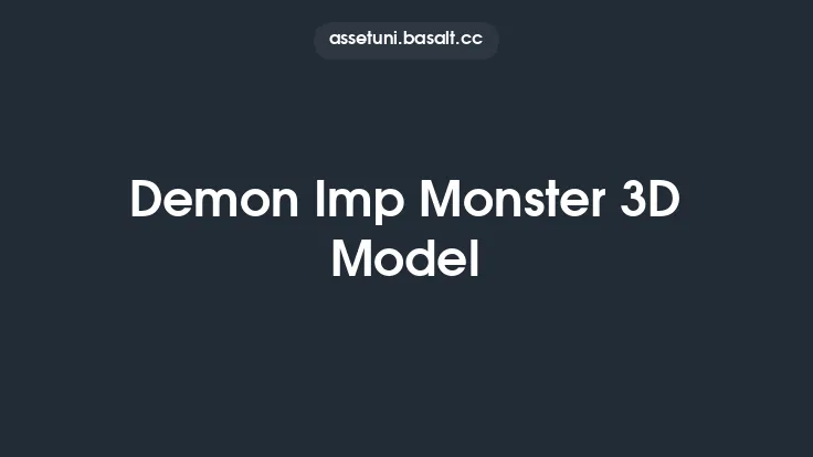 Demon Imp Monster 3D Model Thumbnail