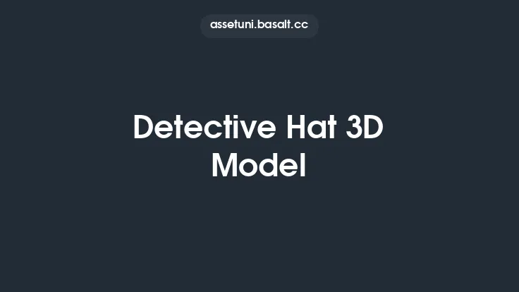 Detective Hat 3D Model Thumbnail
