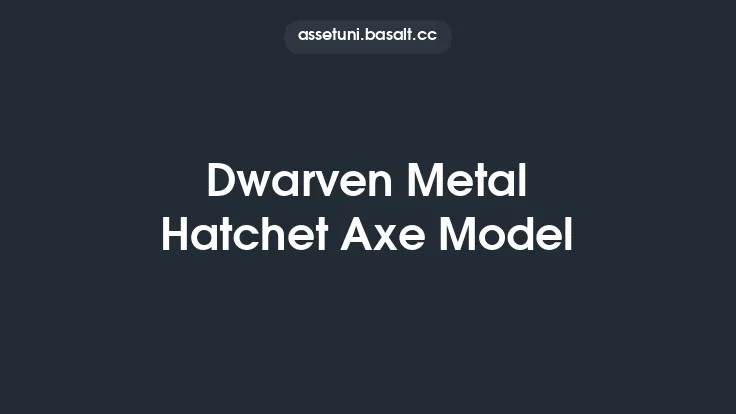 Dwarven Metal Hatchet Axe Model Thumbnail