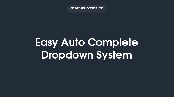 Easy Auto Complete Dropdown System Thumbnail