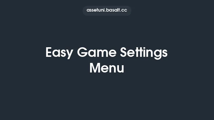 Easy Game Settings Menu Thumbnail