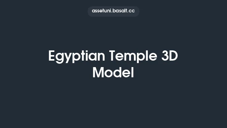 Egyptian Temple 3D Model Thumbnail