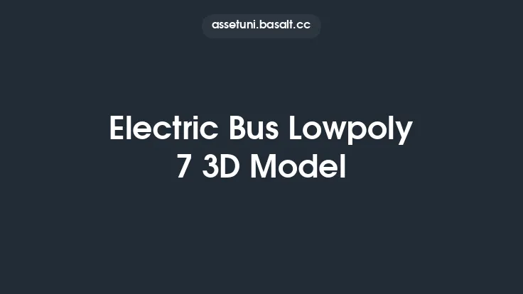 Electric Bus Lowpoly 7 3D Model Thumbnail