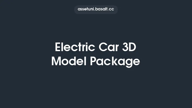 Electric Car 3D Model Package Thumbnail