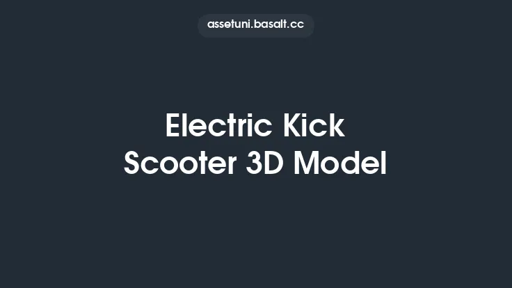 Electric Kick Scooter 3D Model Thumbnail