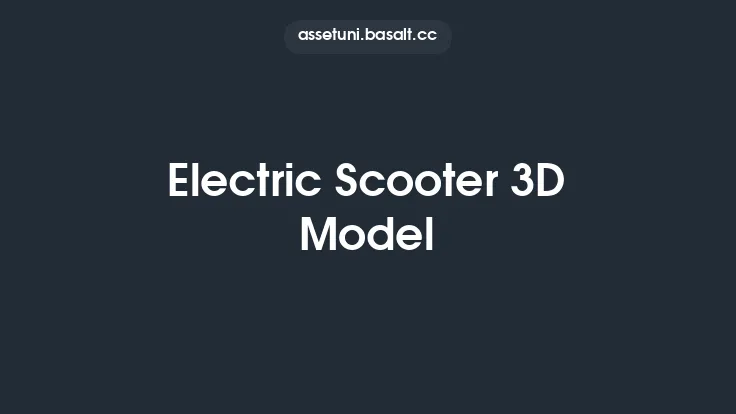 Electric Scooter 3D Model Thumbnail