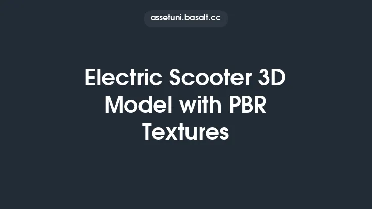 Electric Scooter 3D Model with PBR Textures Thumbnail