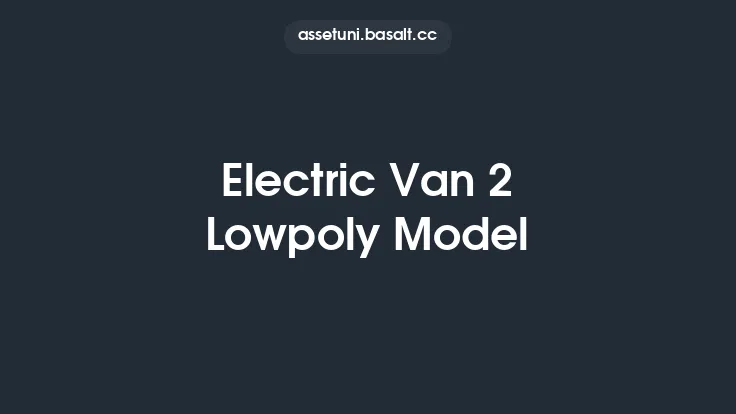 Electric Van 2 Lowpoly Model Thumbnail