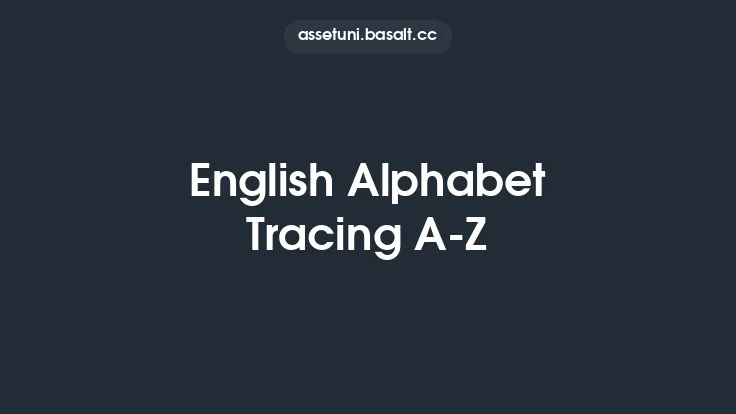 English Alphabet Tracing A-Z Thumbnail