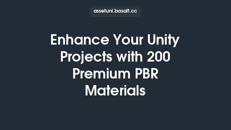 Enhance Your Unity Projects with 200 Premium PBR Materials Thumbnail