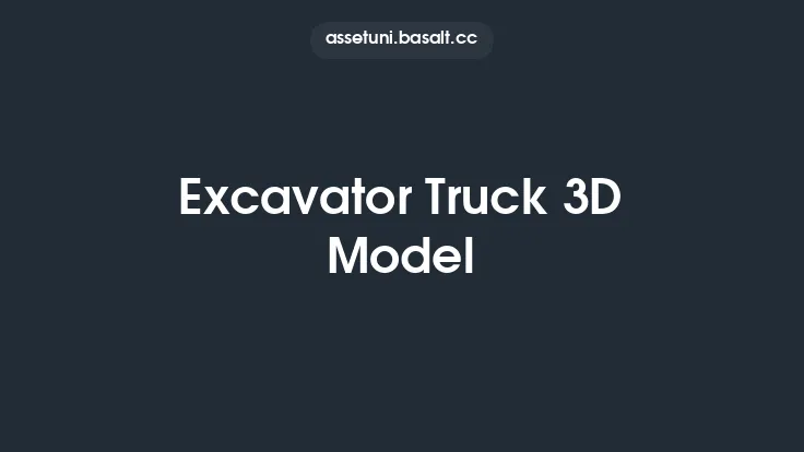 Excavator Truck 3D Model Thumbnail