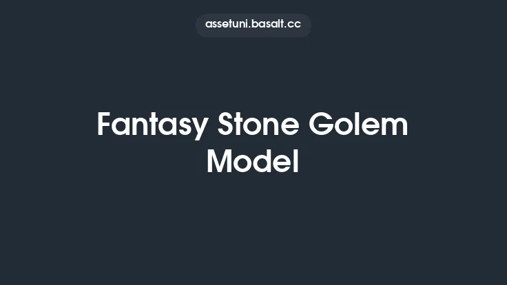 Fantasy Stone Golem Model Thumbnail