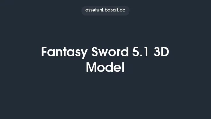 Fantasy Sword 5.1 3D Model Thumbnail