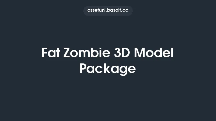 Fat Zombie 3D Model Package Thumbnail