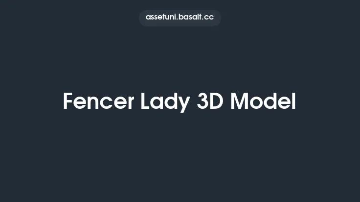 Fencer Lady 3D Model Thumbnail