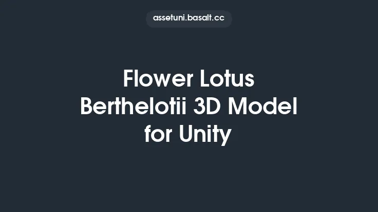 Flower Lotus Berthelotii 3D Model for Unity Thumbnail