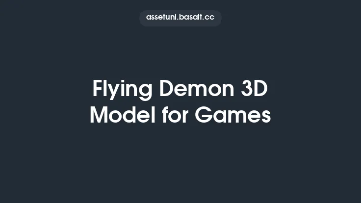 Flying Demon 3D Model for Games Thumbnail