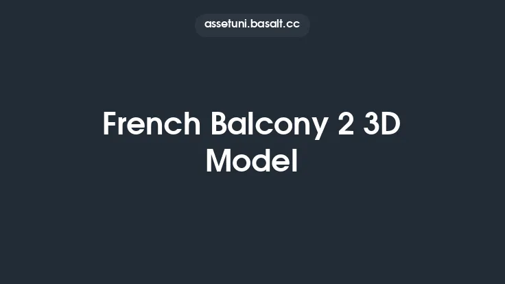 French Balcony 2 3D Model Thumbnail