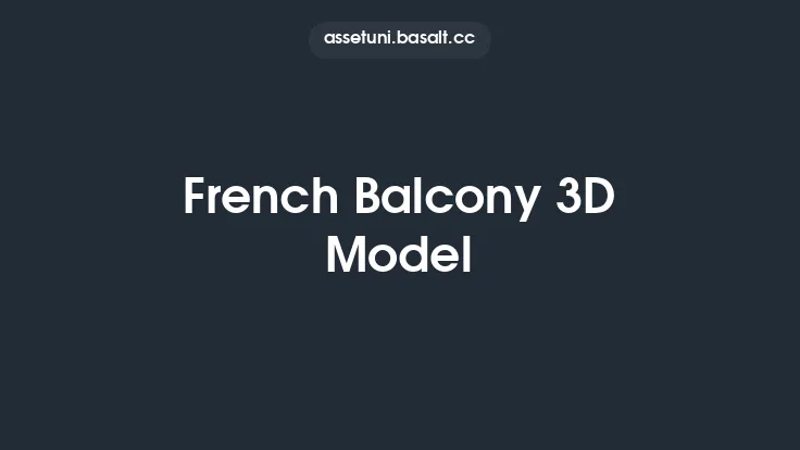 French Balcony 3D Model Thumbnail