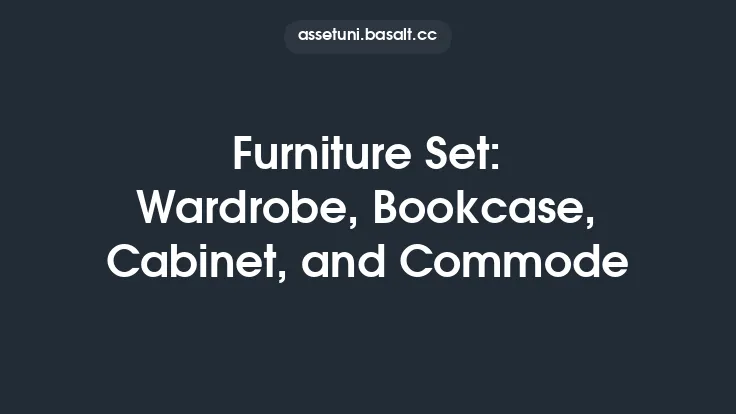 Furniture Set: Wardrobe, Bookcase, Cabinet, and Commode Thumbnail