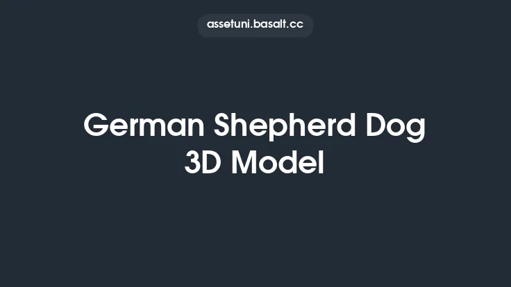 German Shepherd Dog 3D Model Thumbnail