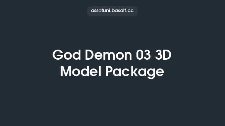 God Demon 03 3D Model Package Thumbnail