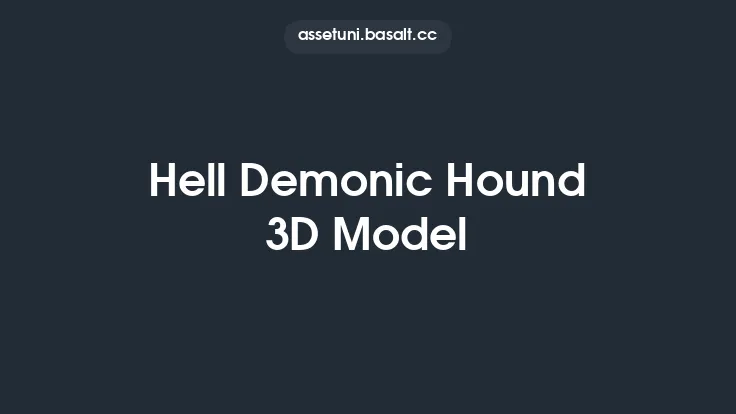 Hell Demonic Hound 3D Model Thumbnail