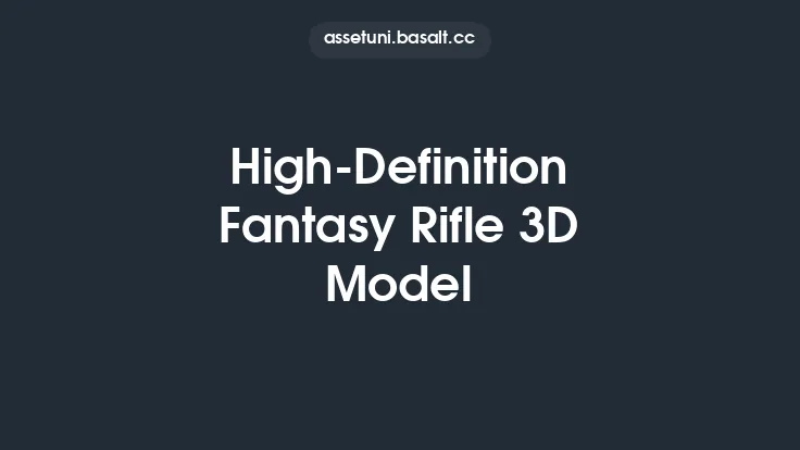 High-Definition Fantasy Rifle 3D Model Thumbnail