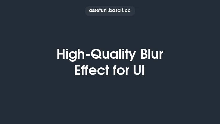 High-Quality Blur Effect for UI Thumbnail