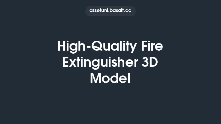 High-Quality Fire Extinguisher 3D Model Thumbnail