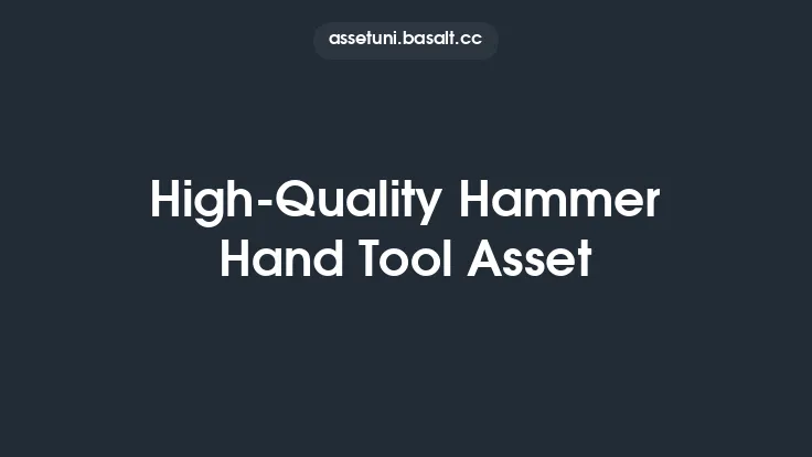 High-Quality Hammer Hand Tool Asset Thumbnail