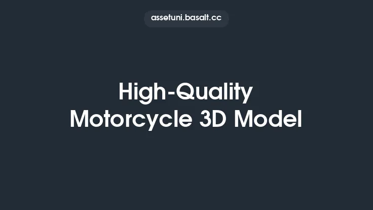 High-Quality Motorcycle 3D Model Thumbnail