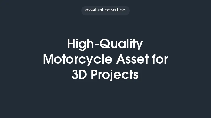 High-Quality Motorcycle Asset for 3D Projects Thumbnail