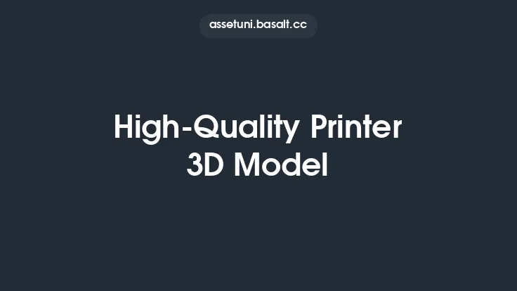 High-Quality Printer 3D Model Thumbnail